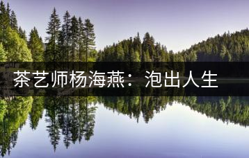 茶藝師楊海燕:泡出人生真滋味