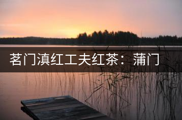 茗門滇紅工夫紅茶：蒲門佳茗，伴您度秋