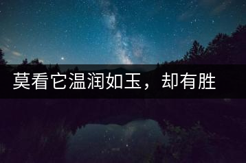 莫看它溫潤如玉，卻有勝瓊漿之味