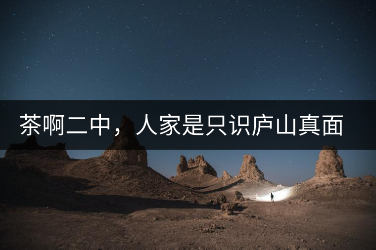 茶啊二中，人家是只識廬山真面目，你是只認識彎弓射大雕！