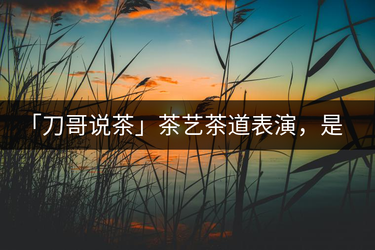 「刀哥說茶」茶藝茶道表演，是裝還是文化？