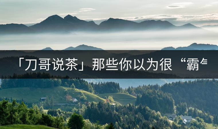 「刀哥說茶」那些你以為很“霸氣”的茶，根本就不是...