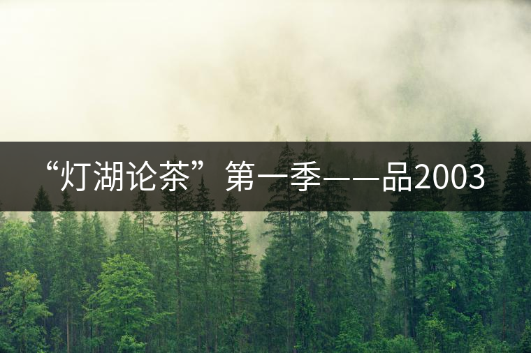 “燈湖論茶”第一季——品2003年大益坨、1955年下關(guān)坨“紅中紅”