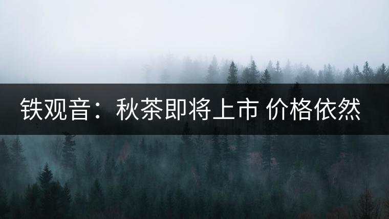 鐵觀音：秋茶即將上市 價(jià)格依然高漲
