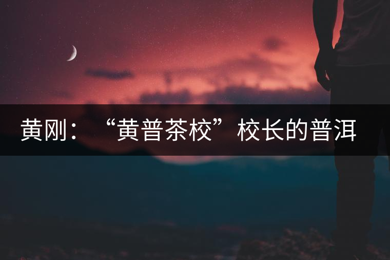 黃剛:“黃普茶?!毙iL(zhǎng)的普洱哲學(xué)觀 黃剛:“黃普茶校”校長(zhǎng)的普洱哲學(xué)觀