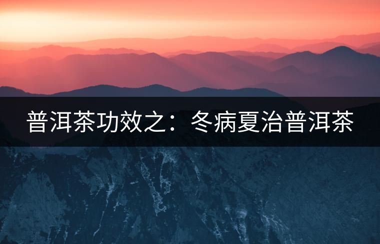 普洱茶功效之:冬病夏治普洱茶 普洱茶功效之:冬病夏治普洱茶