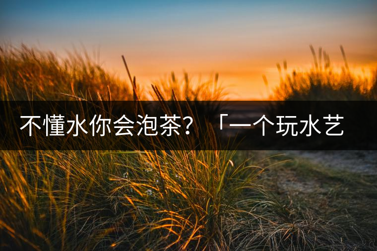 不懂水你會(huì)泡茶？「一個(gè)玩水藝術(shù)家的自我修養(yǎng)」