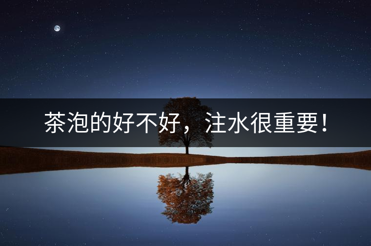 茶泡的好不好，注水很重要！