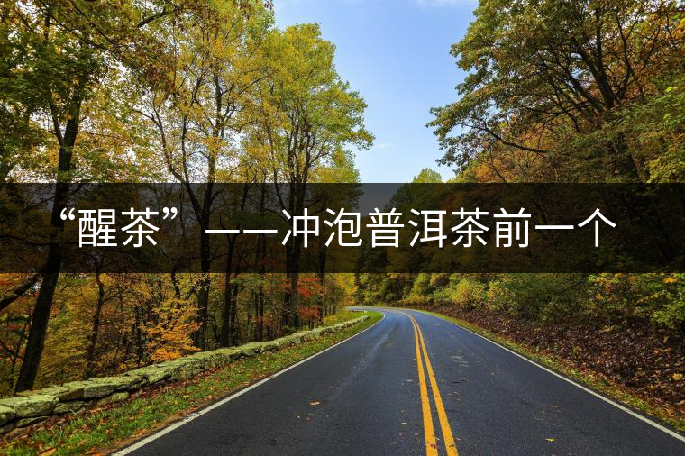 “醒茶”——沖泡普洱茶前一個(gè)重要的環(huán)節(jié)