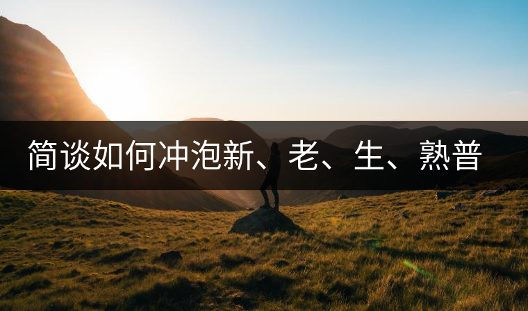 簡談如何沖泡新、老、生、熟普洱茶？