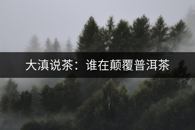 大滇說茶：誰在顛覆普洱茶