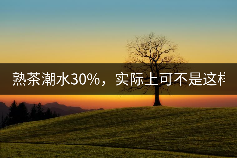熟茶潮水30%，實(shí)際上可不是這樣！
