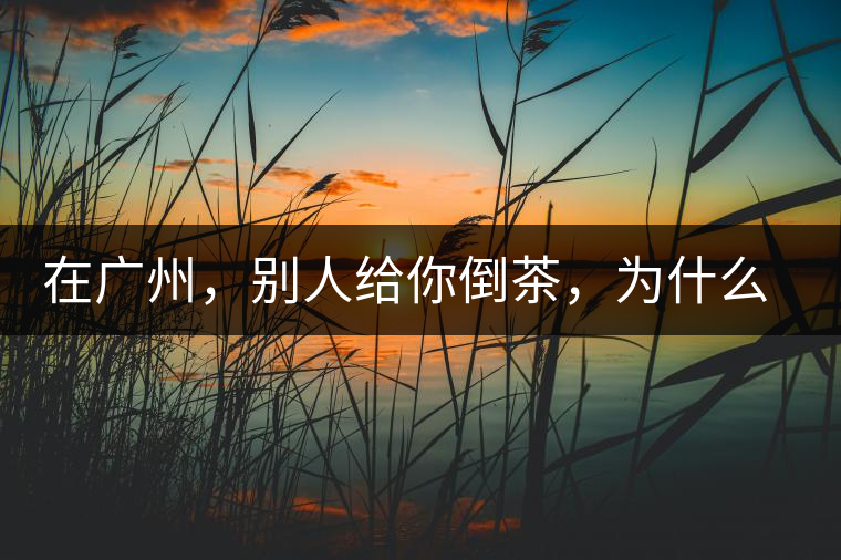 在廣州，別人給你倒茶，為什么要敲三下桌面？不懂別亂敲！