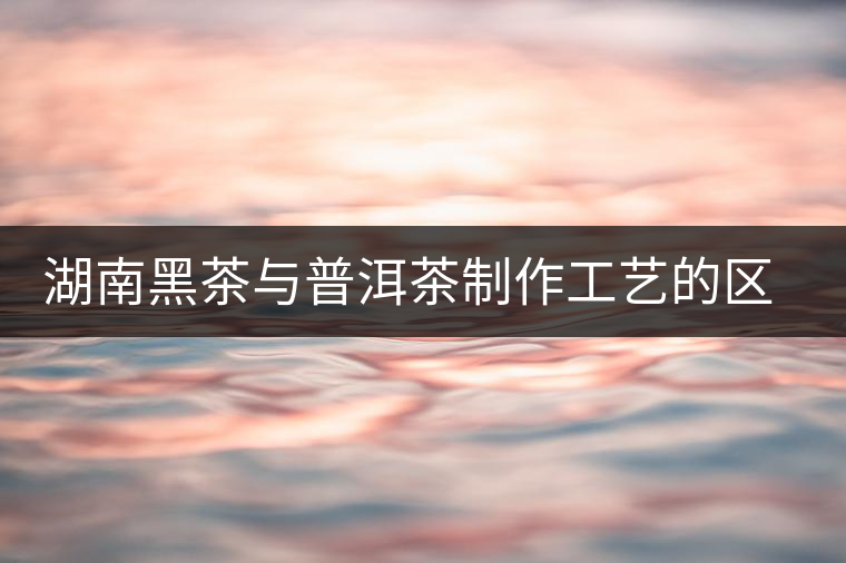 湖南黑茶與普洱茶制作工藝的區(qū)別 湖南黑茶與普洱茶制作工藝的區(qū)別