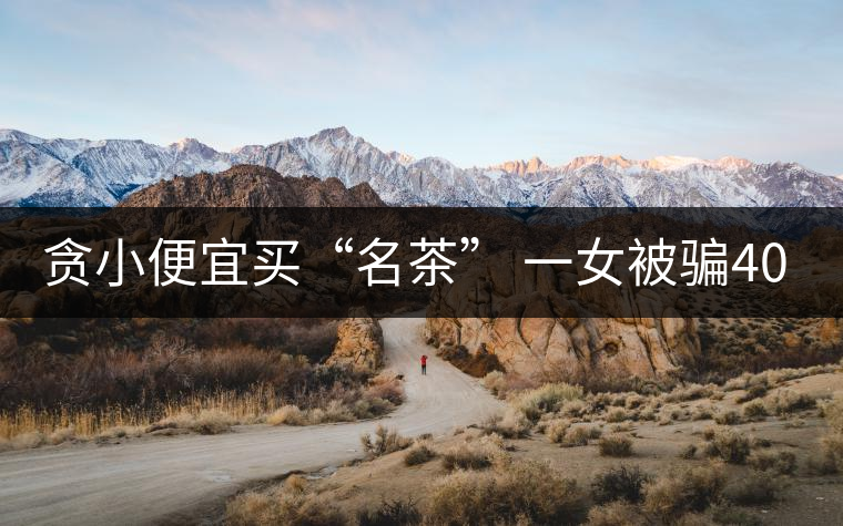 貪小便宜買“名茶” 一女被騙400元