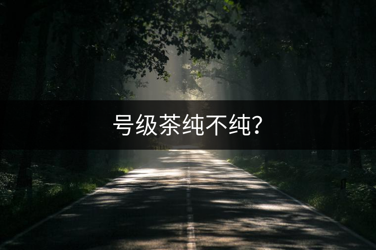 號級茶純不純？