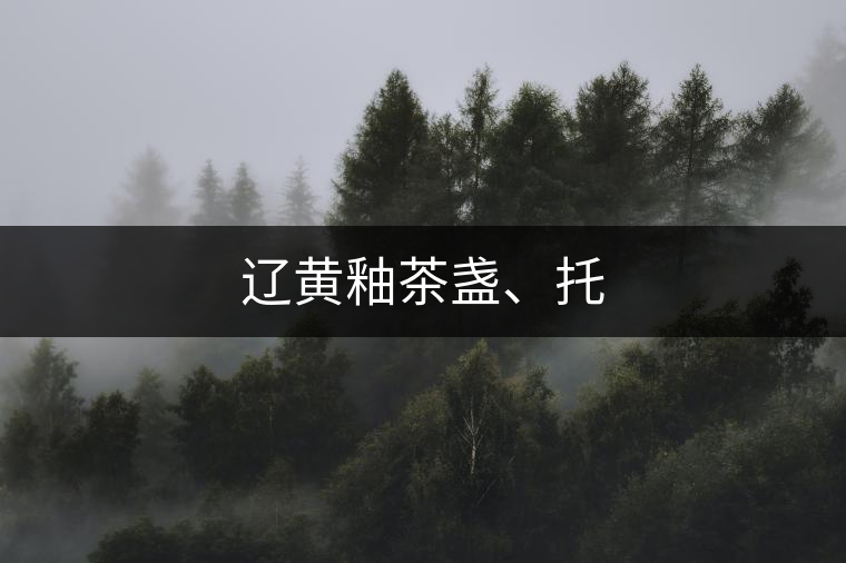 遼黃釉茶盞、托