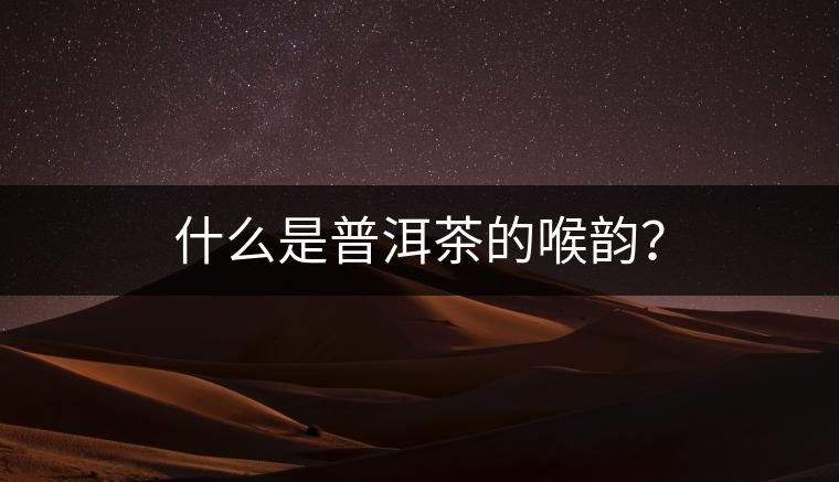 什么是普洱茶的喉韻？