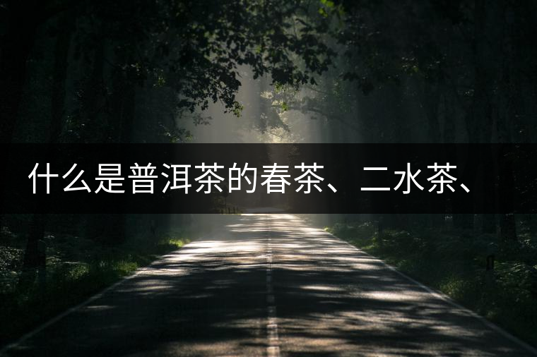 什么是普洱茶的春茶、二水茶、三水茶、四水茶