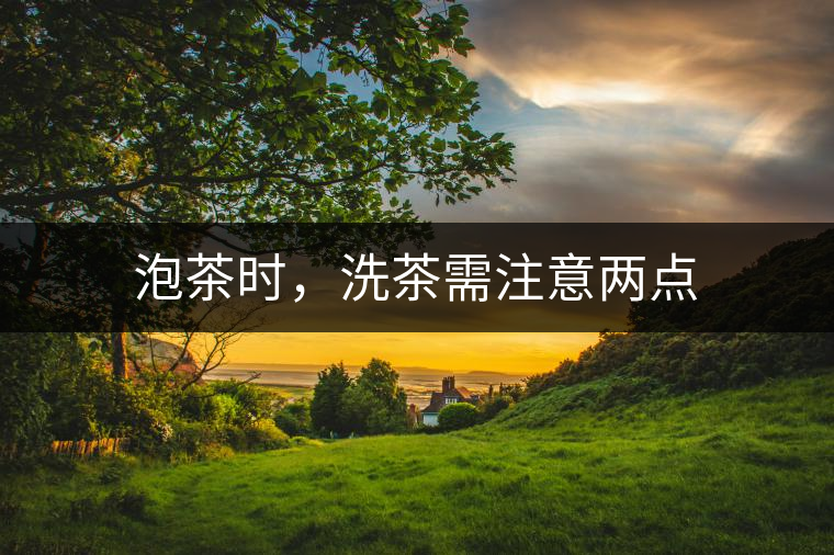 泡茶時，洗茶需注意兩點(diǎn)