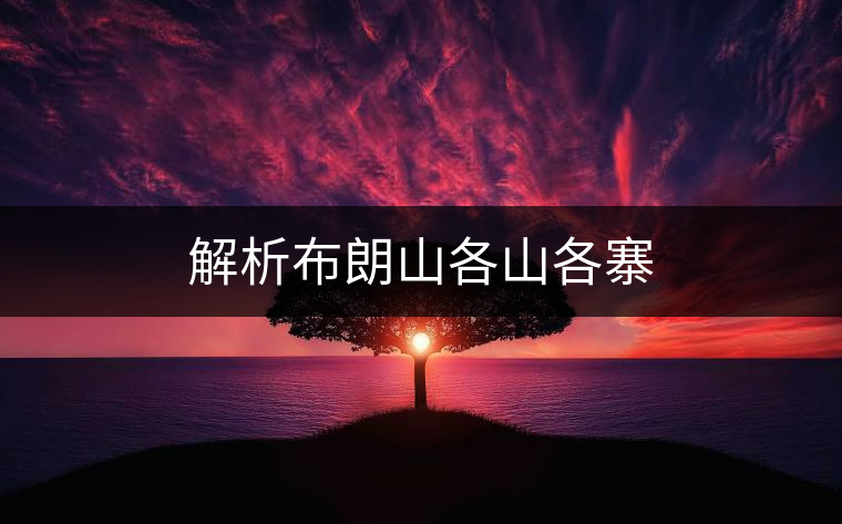 解析布朗山各山各寨 解析布朗山各山各寨