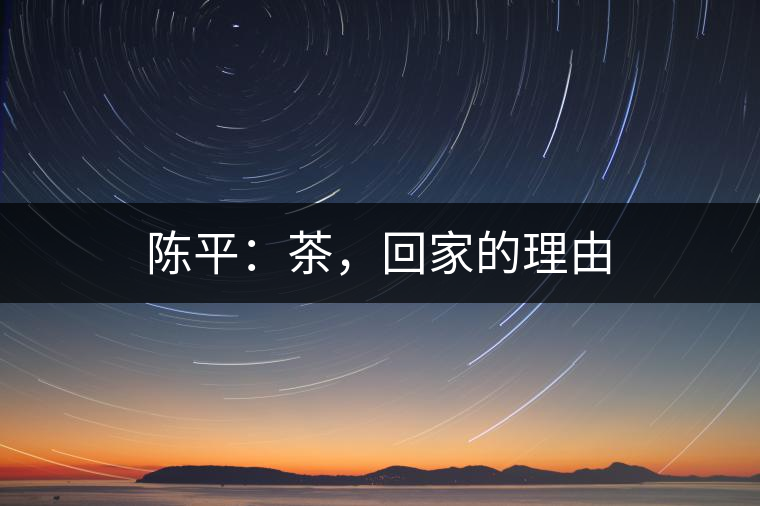 陳平：茶，回家的理由
