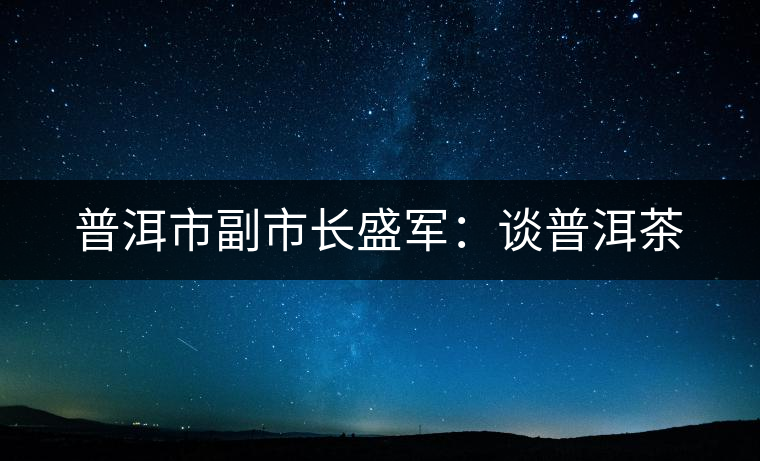 普洱市副市長盛軍：談普洱茶