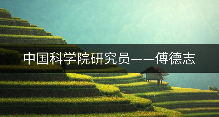 中國科學院研究員——傅德志 中國科學院研究員——傅德志