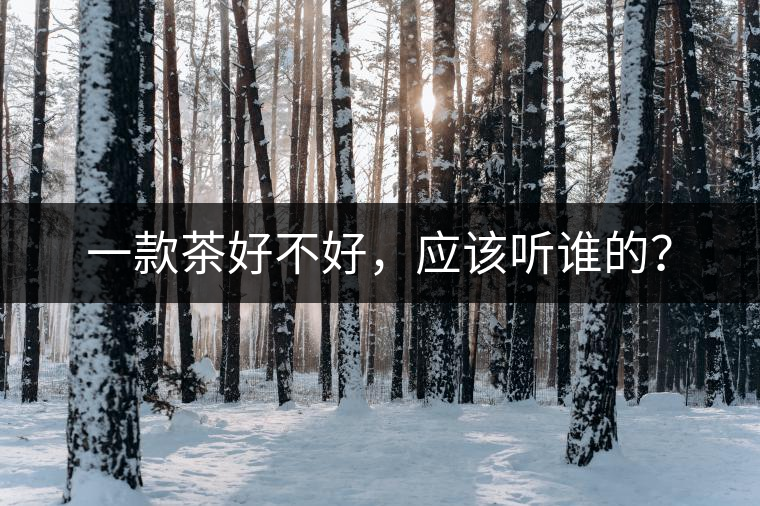 一款茶好不好，應(yīng)該聽(tīng)誰(shuí)的？