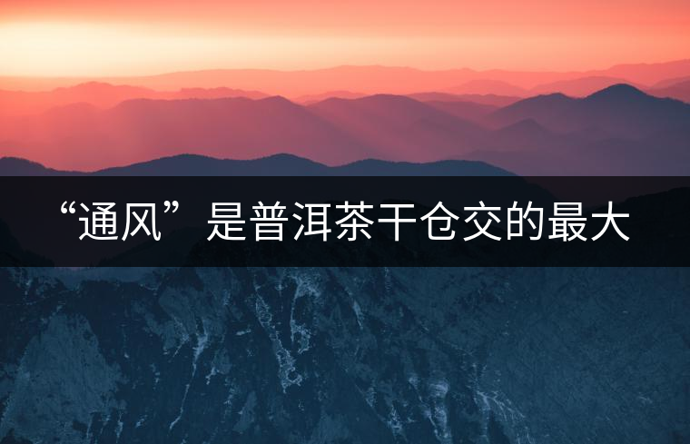 “通風(fēng)”是普洱茶干倉(cāng)交的最大學(xué)費(fèi) “通風(fēng)”是普洱茶干倉(cāng)交的最大學(xué)費(fèi)