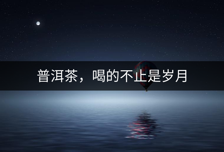 普洱茶，喝的不止是歲月