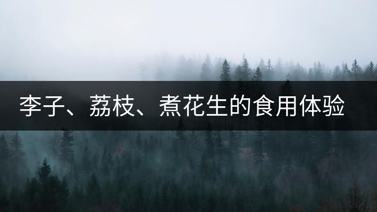 李子、荔枝、煮花生的食用體驗來比對普洱茶的湯體口感