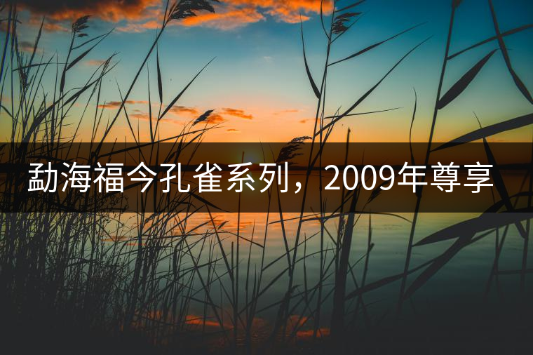勐海福今孔雀系列，2009年尊享青餅