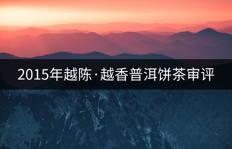 2015年越陳·越香普洱餅茶審評