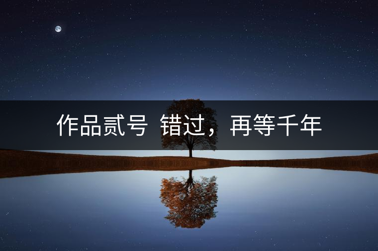 作品貳號  錯過，再等千年