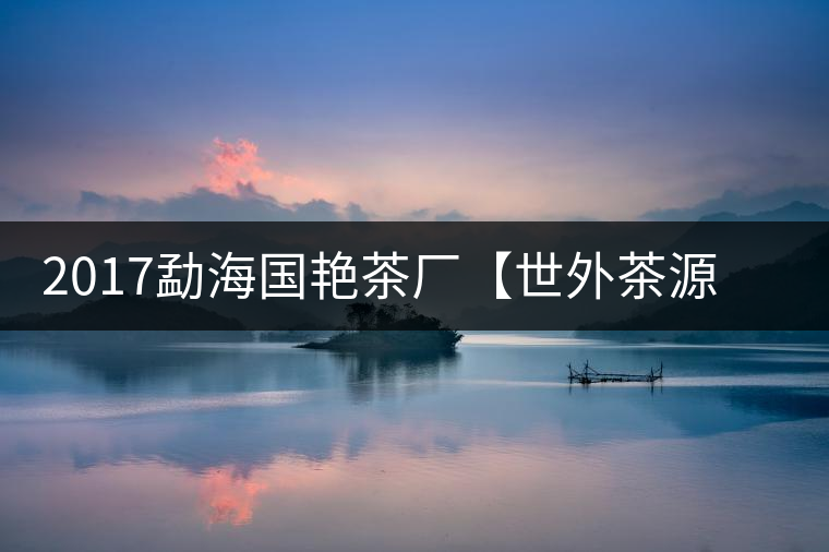 2017勐海國(guó)艷茶廠【世外茶源】古樹青餅，限量震撼上市！