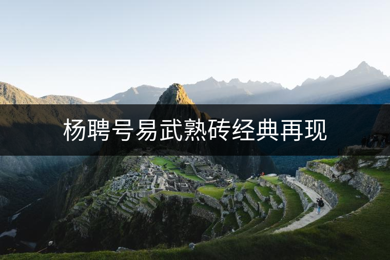 楊聘號易武熟磚經典再現(xiàn)