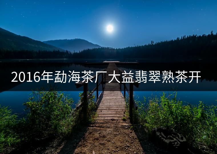 2016年勐海茶廠大益翡翠熟茶開湯品鑒