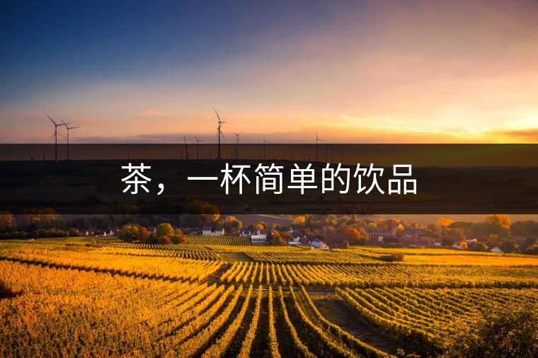 茶，一杯簡單的飲品