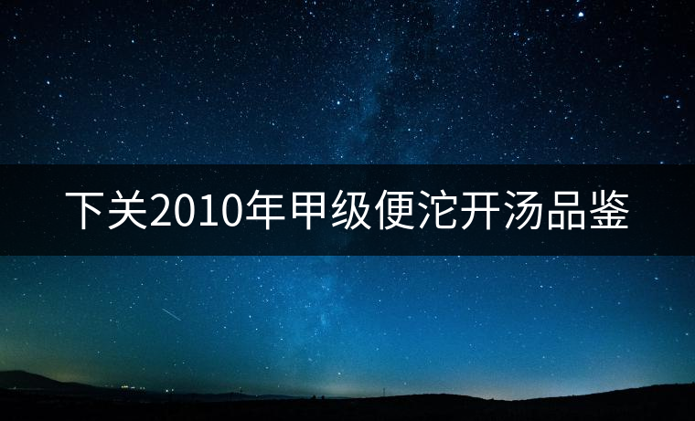 下關2010年甲級便沱開湯品鑒