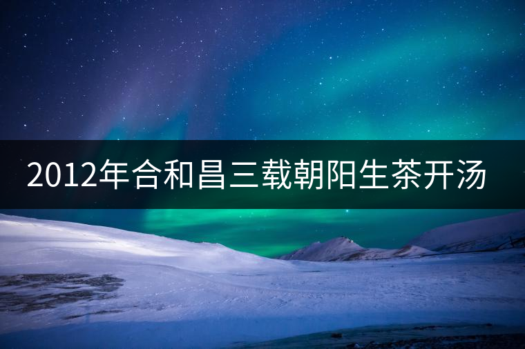 2012年合和昌三載朝陽(yáng)生茶開(kāi)湯品鑒
