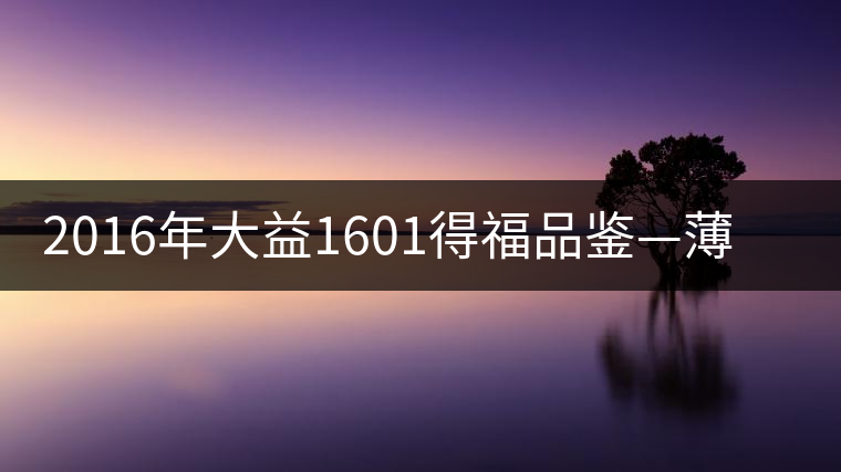 2016年大益1601得福品鑒—薄身板，厚滋味
