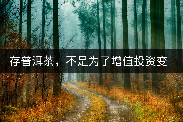 存普洱茶，不是為了增值投資變現(xiàn)，而是為了自己以后有純正的