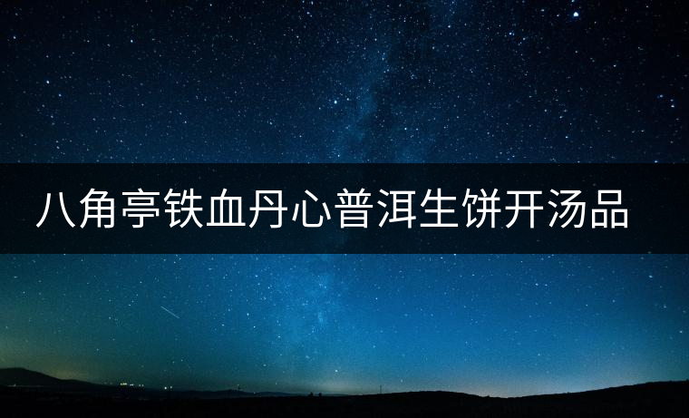 八角亭鐵血丹心普洱生餅開湯品鑒