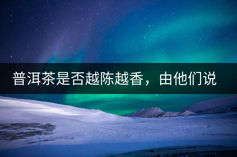 普洱茶是否越陳越香，由他們說了算