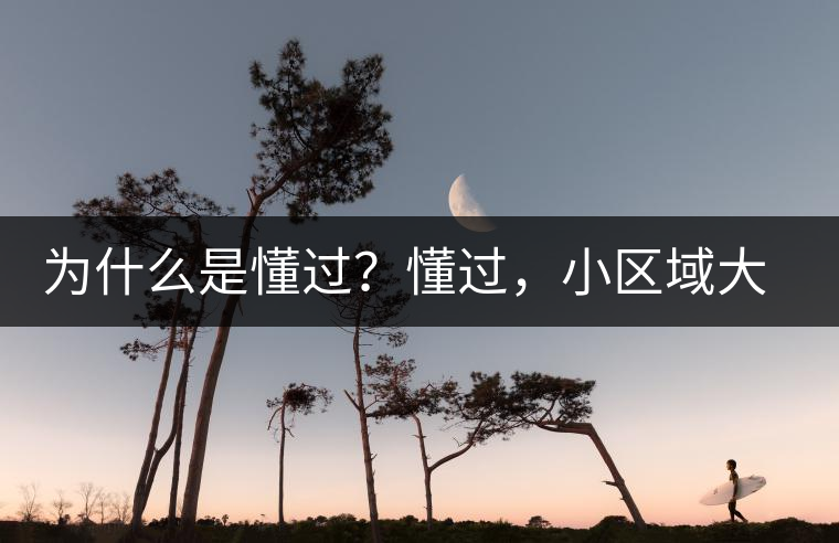 為什么是懂過？懂過，小區(qū)域大智慧