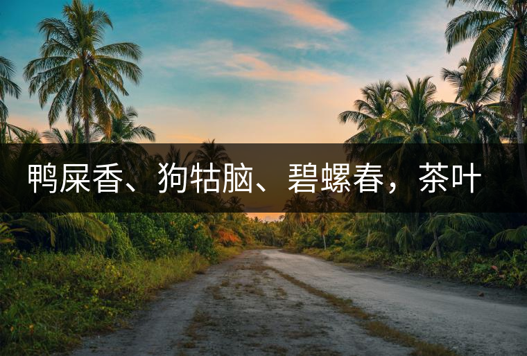 鴨屎香、狗牯腦、碧螺春，茶葉到底是如何被命名的