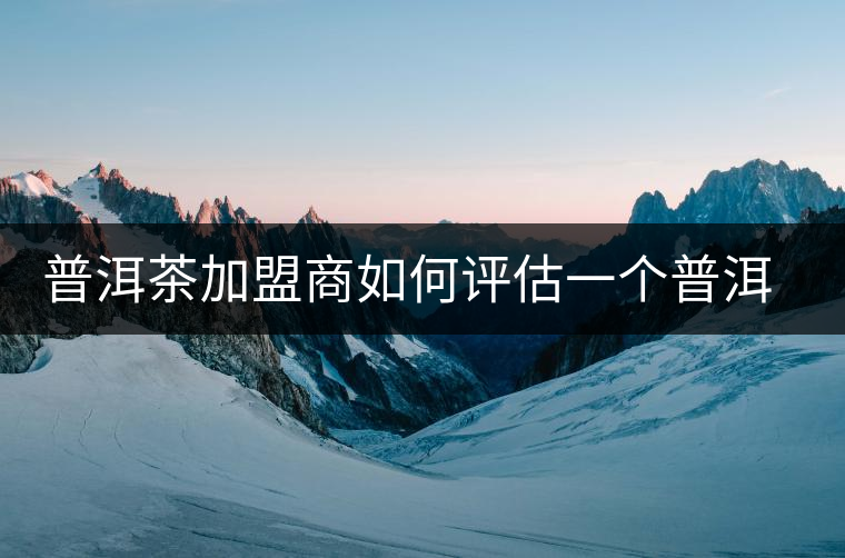 普洱茶加盟商如何評估一個普洱茶品牌是否值得加盟？