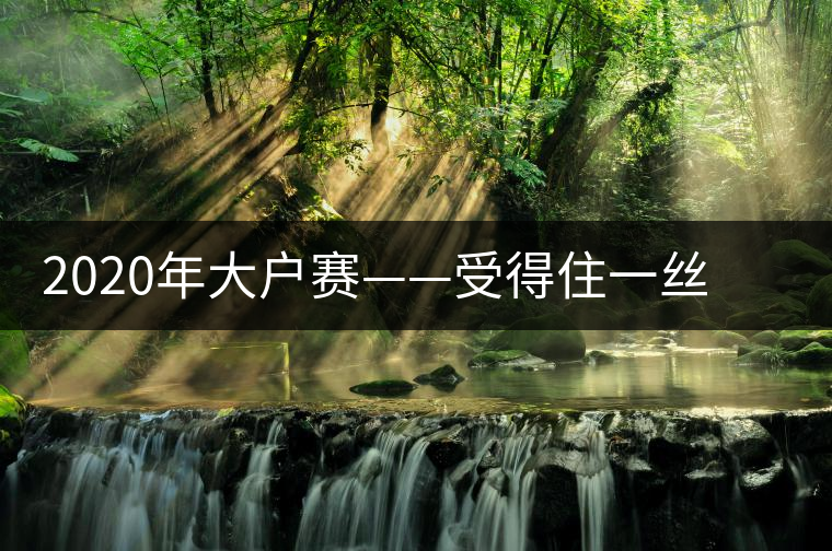 2020年大戶賽——受得住一絲苦，才能盡享一口甜-易武中聘號(hào)