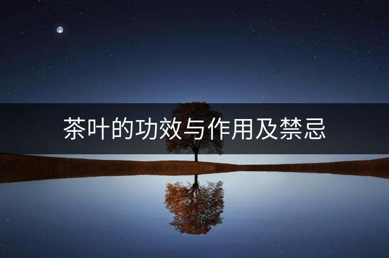 茶葉的功效與作用及禁忌